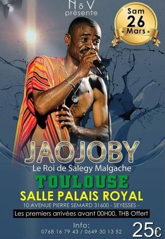 Jaojoby &agrave; Toulouse le 26 Mars 2016