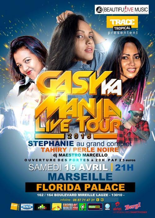 Gasykamanja live tour avec St&eacute;phanie, Tahiry et Perle Noire &agrave; Marseille 16 Avril 2016